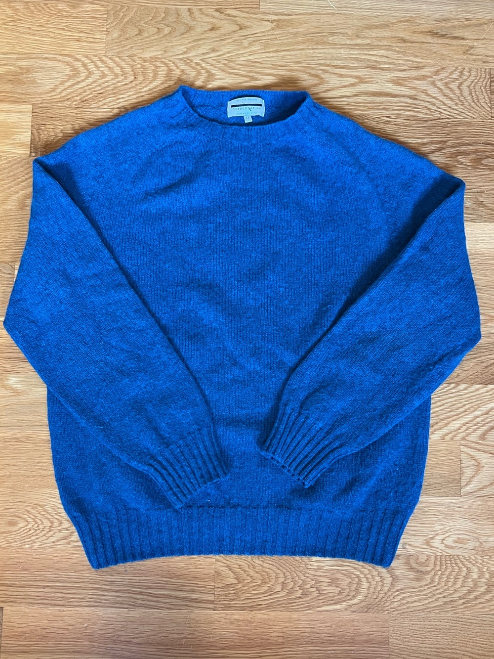 💙Guideboat Co Virgin Wool Crewneck Sweater in Blue • Made in Scotland • Unisex